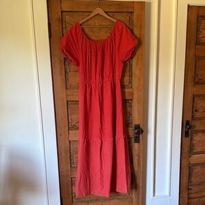 Ace & Jig | Red Polka Dot Maxi Dress